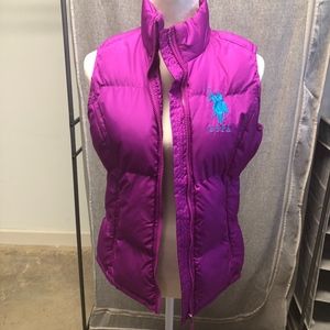 U.S. Polo Assn. Women's Purple Puffer Vest